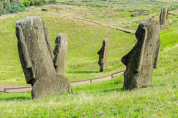 Chile - Rapa Nui or Easter Island - Rano Raraku