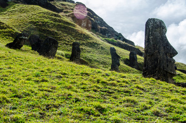 Chile - Rapa Nui or Easter Island - Rano Raraku