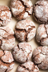 Fototapeta na wymiar Crispy Marble Cookies, close-up