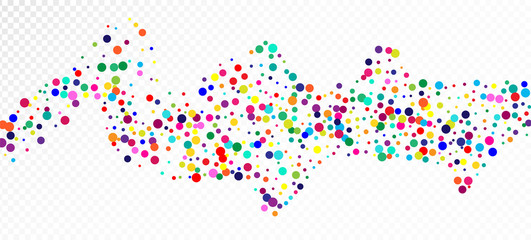 Rainbow Confetti Hipster Vector Background. 