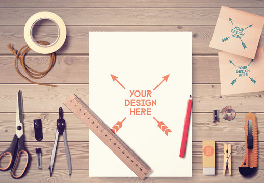 Back to School Technical Drawing Mockup