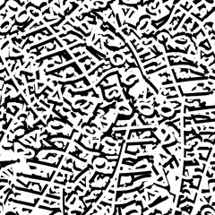 Black and white grunge background seamless. Abstract repeating monochrome texture. Vector chaotic pattern