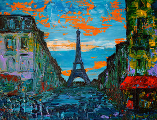 Pariser Straßenkunstmalerei