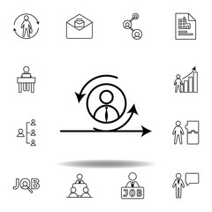 Agile, manager, worker icon. Set of hr elements. Can be used for web, logo, mobile app, UI, UX