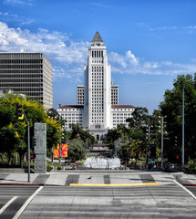 Fototapeta na wymiar Los Angeles City hall
