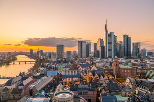 aerial view of frankfurt am main