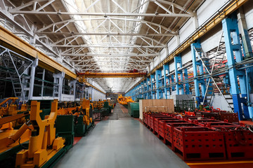 Fototapeta premium Production line for large vehicles at the plant