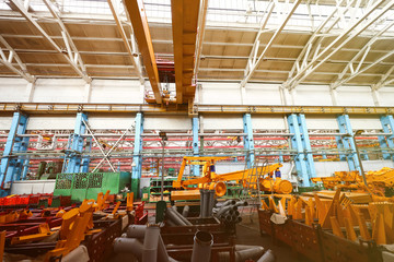 Production line for large vehicles at the plant