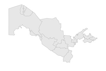 Fototapeta premium Uzbekistan political map high detailed vector. Perfect for backgrounds, backdrop, business concepts, presentation, charts and education.