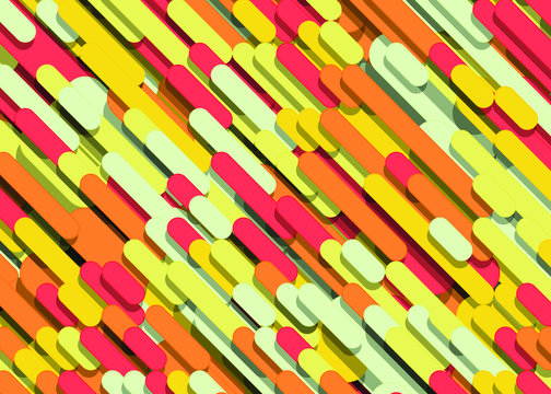 Color Abstract Lines Rain Generative Art background illustration