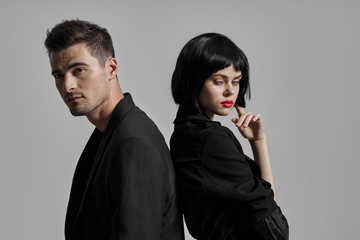 man and woman talking on the phone