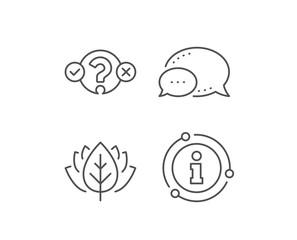 Quiz test line icon. Chat bubble, info sign elements. Select answer sign. Business interview symbol. Linear quiz test outline icon. Information bubble. Vector