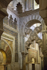 Interior of Mezquita - Cathedral of Cordoba
