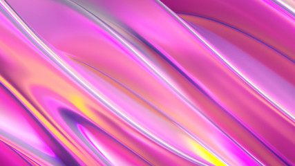 Beautiful luxury elegant backdrop with silk fabric drapery. 3d illustration, 3d rendering.