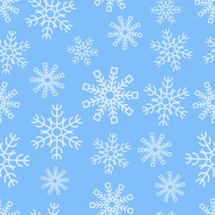Seamless background with snowflakes