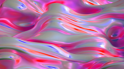 Beautiful luxury elegant backdrop with silk fabric drapery. 3d illustration, 3d rendering.