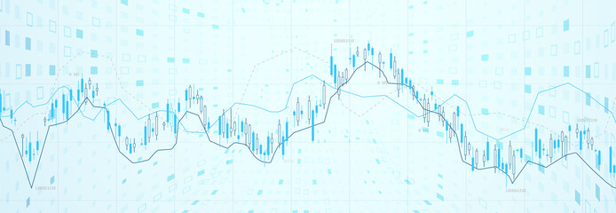 Obraz premium Financial trade concept. Stock market and exchange. Candle stick graph chart.