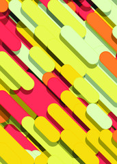 Color Abstract Lines Rain Generative Art background illustration