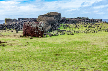 Chile - Rapa Nui or Easter Island - Te Pito Kura - Ahu Tu'u Paro