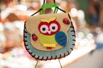 Handicraft products in the medieval market of Caravaca, Murcia, Spain