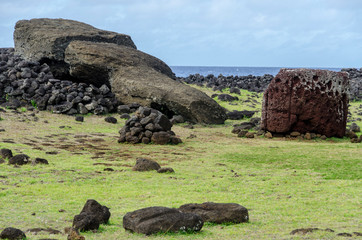 Chile - Rapa Nui or Easter Island - Te Pito Kura - Ahu Tu'u Paro