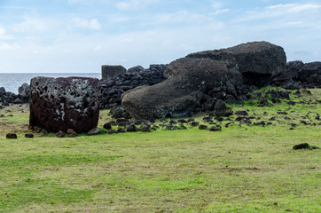 Chile - Rapa Nui or Easter Island - Te Pito Kura - Ahu Tu'u Paro