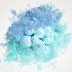 Beautiful background with purple smoke and steam. 3d illustration, 3d rendering.