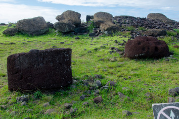 Chile - Rapa Nui or Easter Island - Vinapu - Ahu Vinapu
