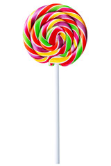 Sweet colorful Christmas candy on a stick