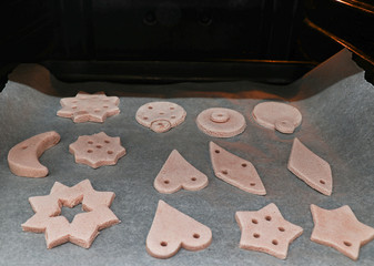 Christmas and New Year cookies. Homemade baking. Cooking for the holidays.