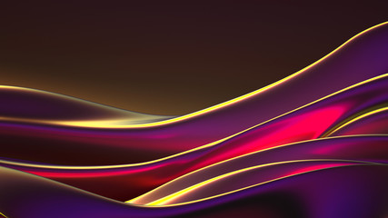 Beautiful luxury elegant backdrop with silk fabric drapery. 3d illustration, 3d rendering.