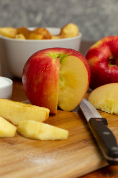 Prepping Apples for desert