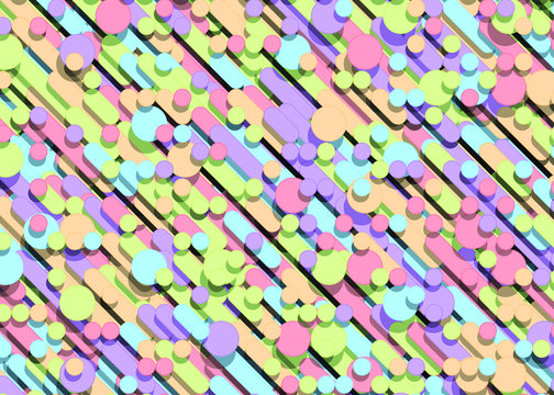 Color Abstract Lines Rain Generative Art background illustration