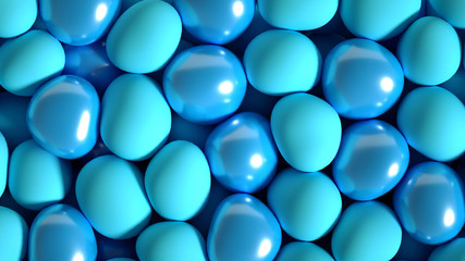 Beautiful background with beads, particles and simulation. 3d illustration, 3d rendering.