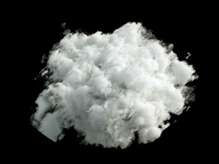 Fototapeta premium Cloud isolated, steam, smoke. 3d illustration, 3d rendering.