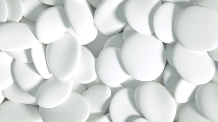 Beautiful background with beads, particles and simulation. 3d illustration, 3d rendering.