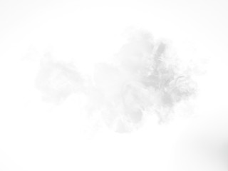 Cloud isolated, steam, smoke. 3d illustration, 3d rendering.