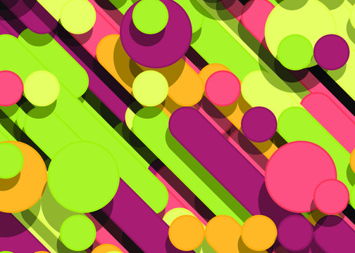 Color Abstract Lines Rain Generative Art background illustration