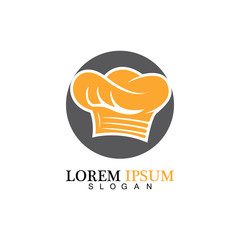 Fototapeta premium chef hat logo vector design template