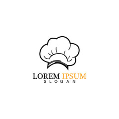 chef hat logo vector design template