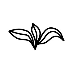 leaves foliage narute decoration organic icon thick line