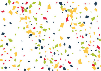 Festive color rectangle confetti background. Abstract frame confetti texture for holiday, postcard, poster, website, carnivals, birthday and children's parties. Cover confetti mock-up. Wedding card