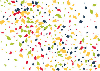 Festive color rectangle confetti background. Abstract frame confetti texture for holiday, postcard, poster, website, carnivals, birthday and children's parties. Cover confetti mock-up. Wedding card