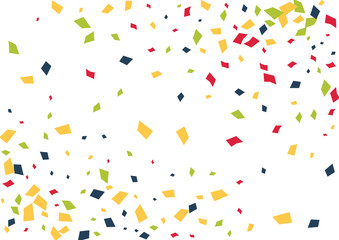 Festive color rectangle confetti background. Abstract frame confetti texture for holiday, postcard, poster, website, carnivals, birthday and children's parties. Cover confetti mock-up. Wedding card
