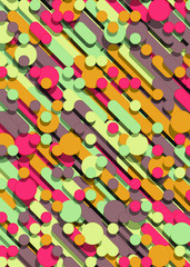 Color Abstract Lines Rain Generative Art background illustration