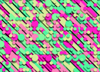 Fototapeta premium Color Abstract Lines Rain Generative Art background illustration