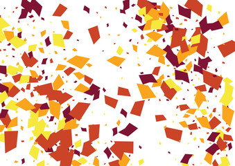 Festive color rectangle confetti background. Abstract frame confetti texture for holiday, postcard, poster, website, carnivals, birthday and children's parties. Cover confetti mock-up. Wedding card