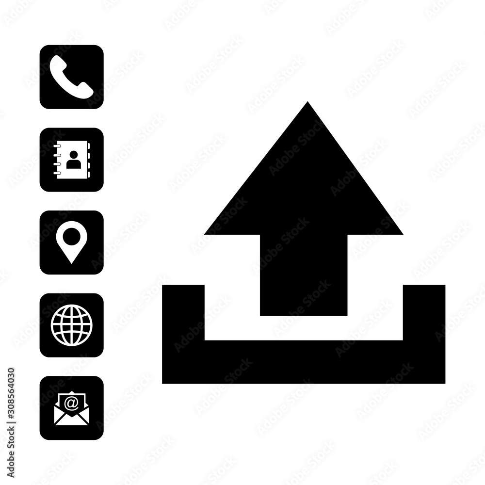 Poster web icon set vector design symbol