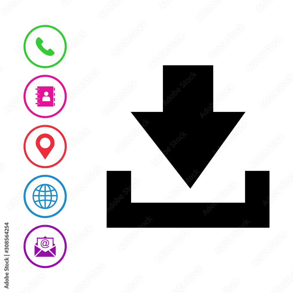 Poster web icon set vector design symbol