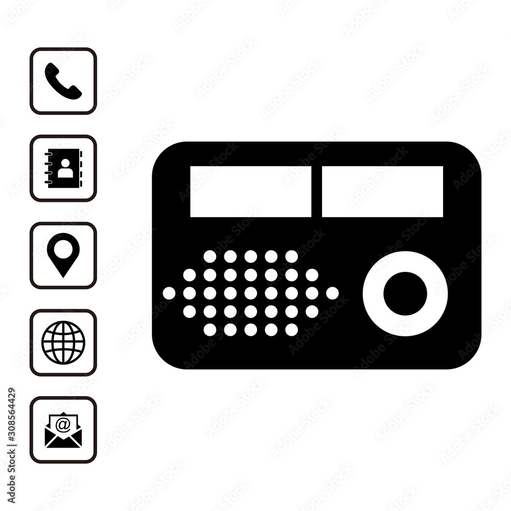 Poster web icon set vector design symbol